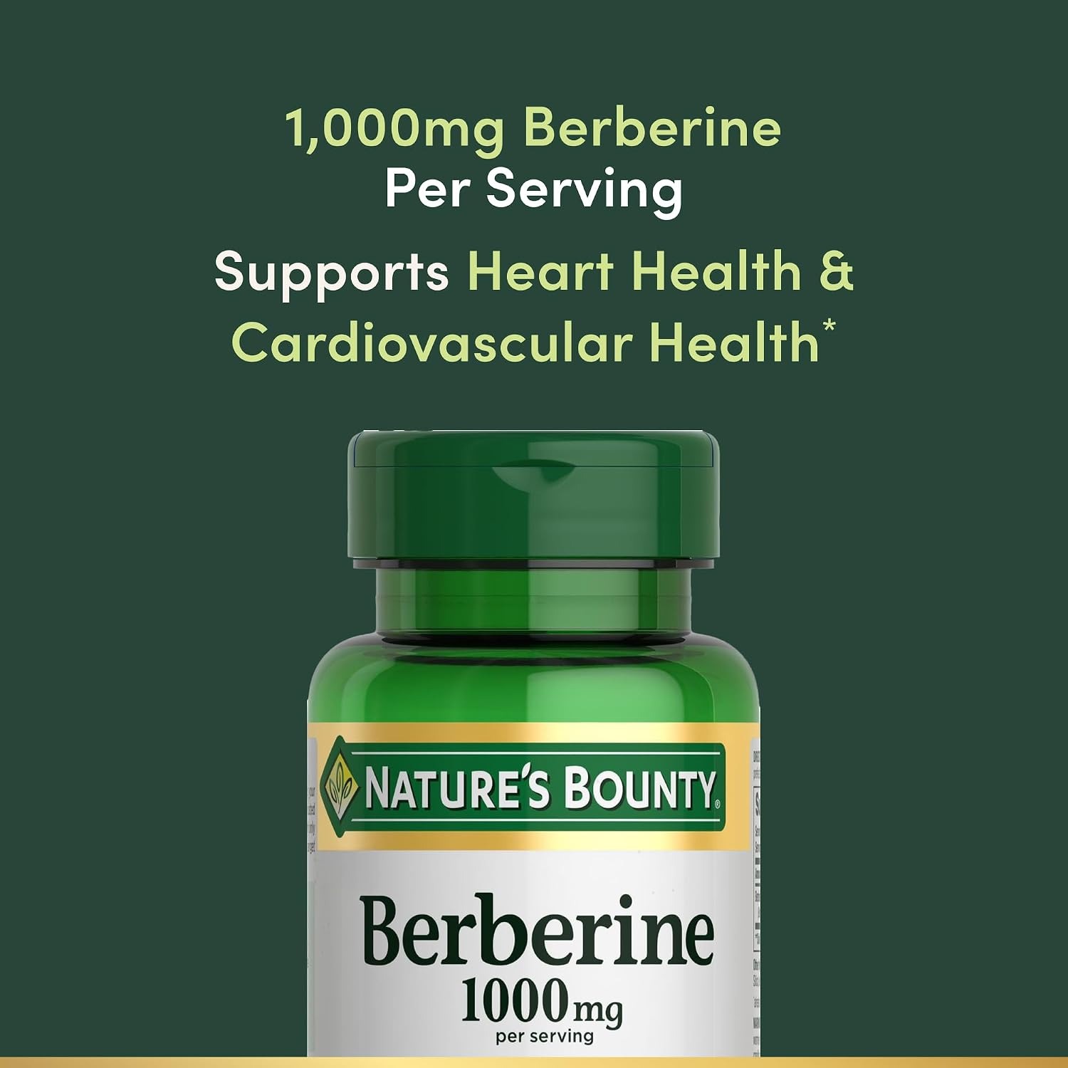 Nature's Bounty Berberine 1000mg Capsules | 60 Count thumbnail 4