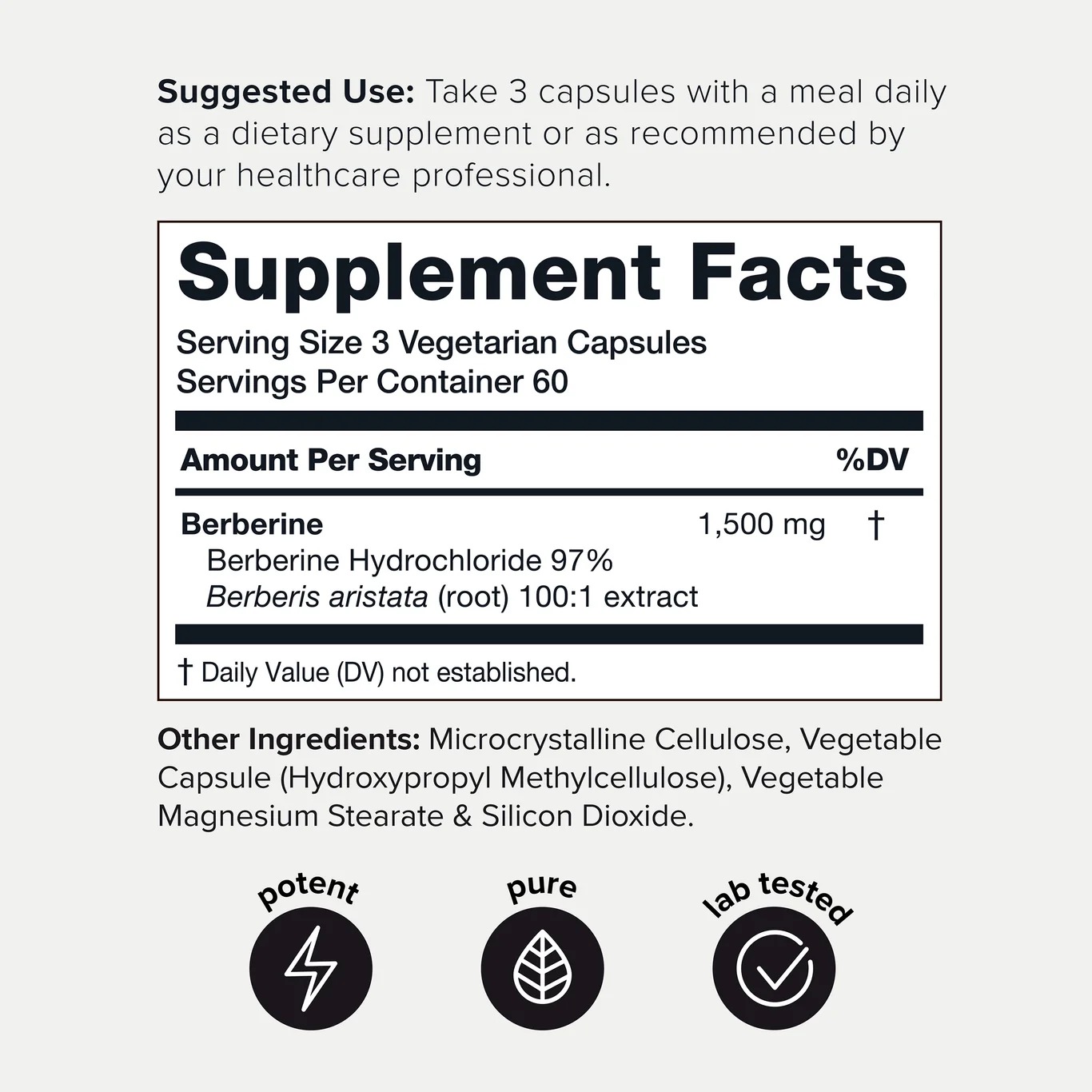 Toniiq NSF Certified Berberine HCl | Ultra High Strength Supplement thumbnail 2