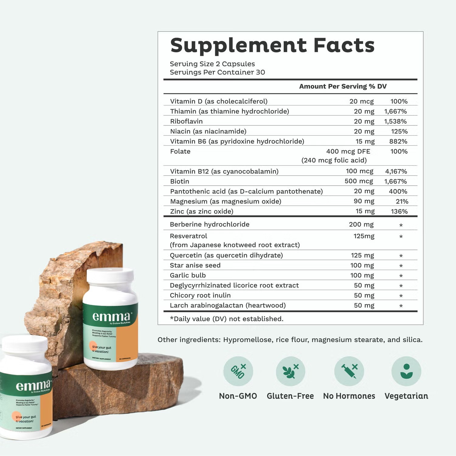 Emma Relief Digestive Support Supplement | Constipation, Gas & Bloating Support thumbnail 6