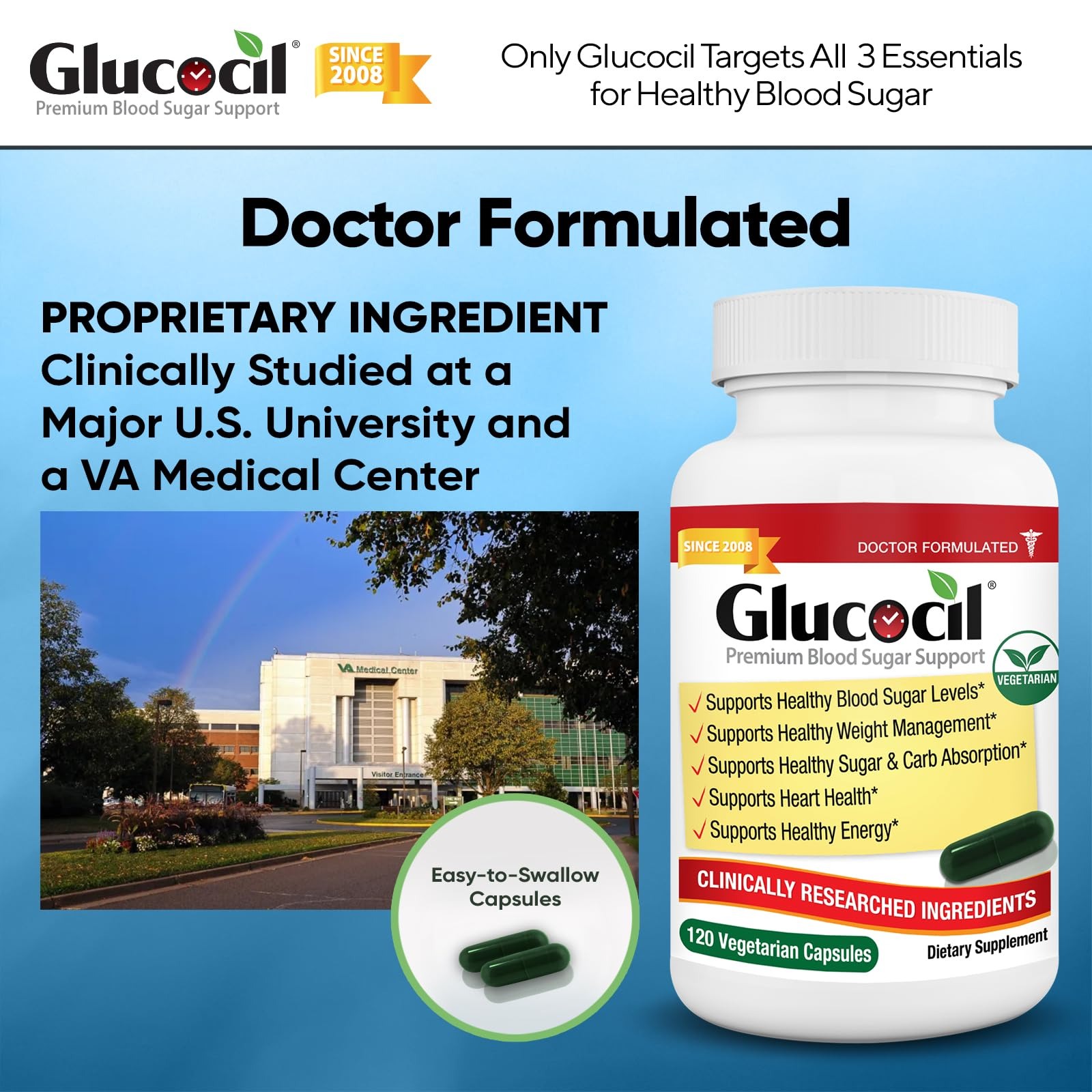 Glucocil Softgels 3-Pack | Premium Blood Sugar Support Supplement thumbnail 5