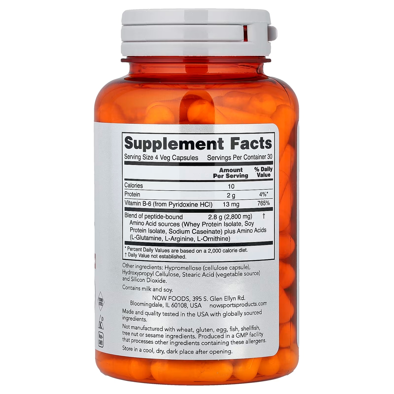 NOW Foods Sports Amino Complete™ | Amino Acid Supplement | 120 Veg Capsules thumbnail 3