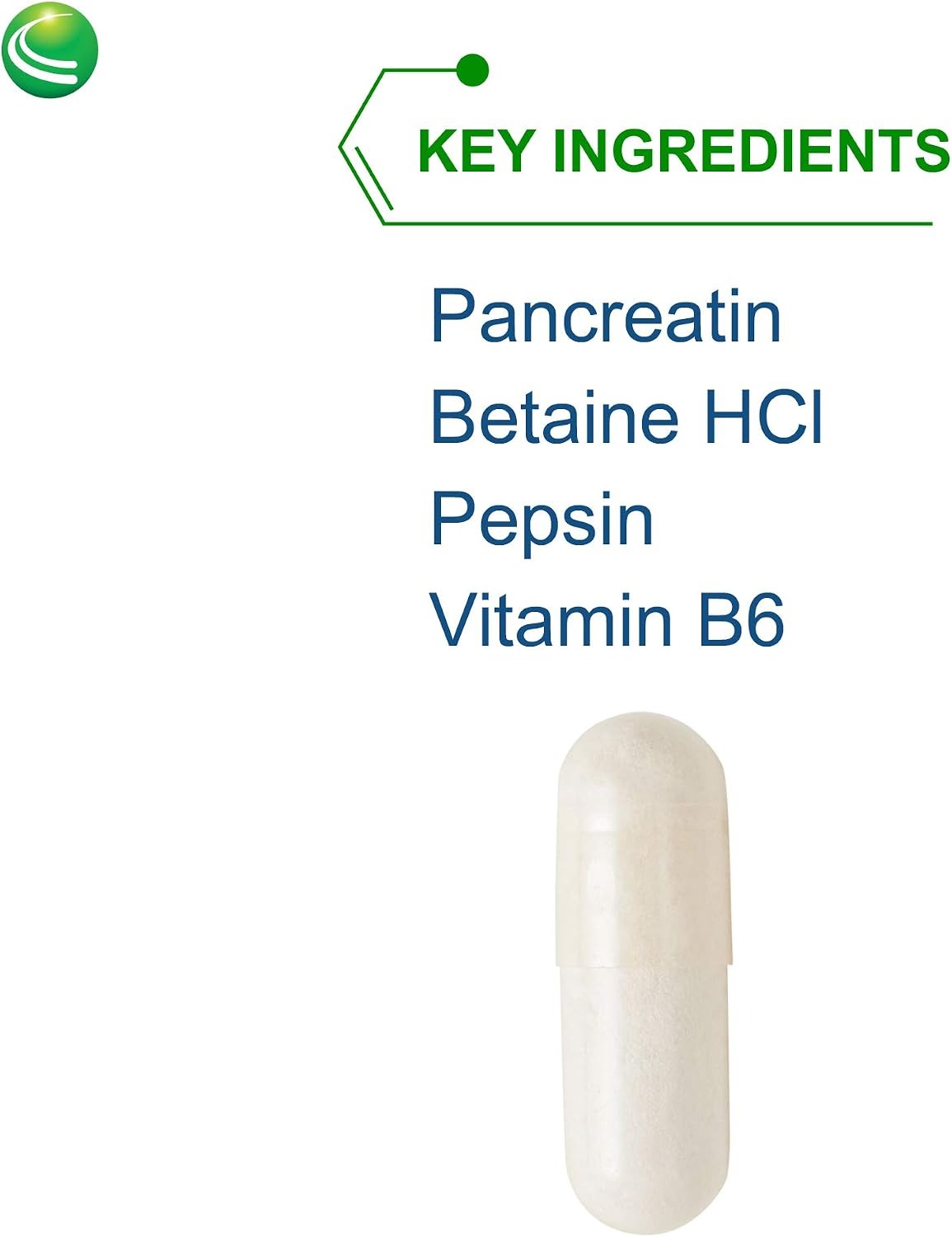 Nutra Biogenesis PanZyme Betaine HCL with Pepsin | Digestive Support | 180 Capsules thumbnail 3