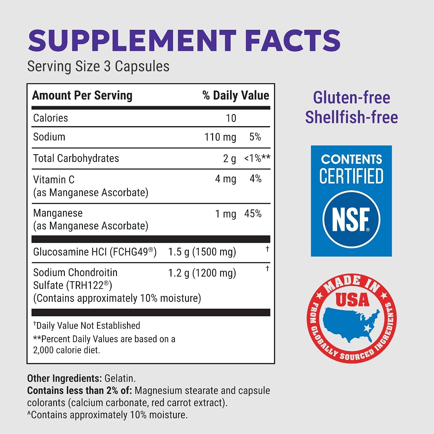 Nutramax Cosamin DS Joint Supplement | Glucosamine & Chondroitin | 180 Capsules thumbnail 3