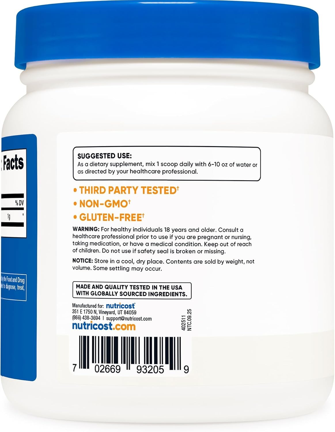 Nutricost Betaine HCl Powder 500g | 1g Per Serving | Digestive Support thumbnail 2