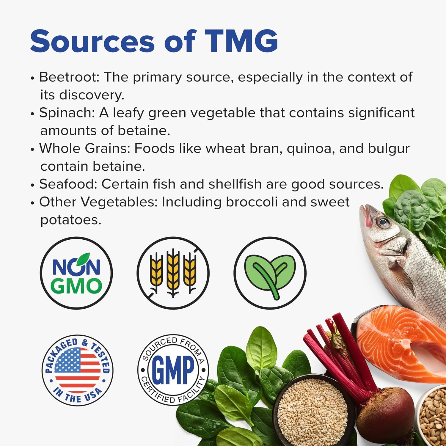 Tuthi TMG Supplement 1000mg | Trimethylglycine Betaine | 100 Vegan Tablets thumbnail 2