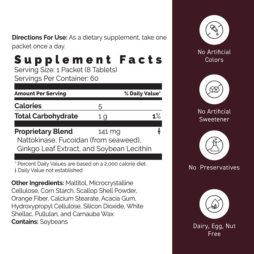Umeken Nattokinase Plus Fucoidan | 5000 FU Natto Supplement | 60 Counts thumbnail 6