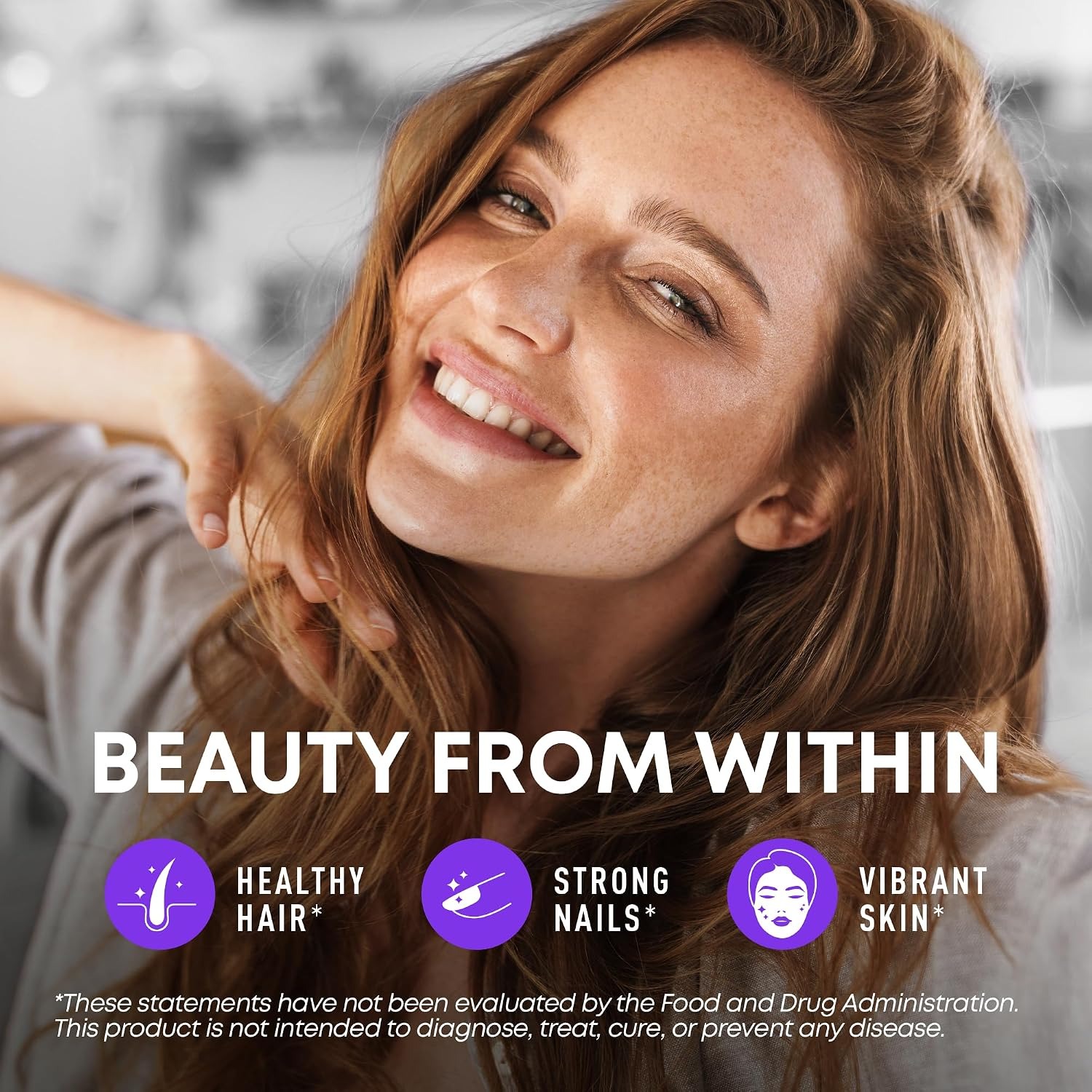 Biotin 5000mcg with Keratin & Collagen | Hair, Skin & Nails | 60 Capsules thumbnail 6