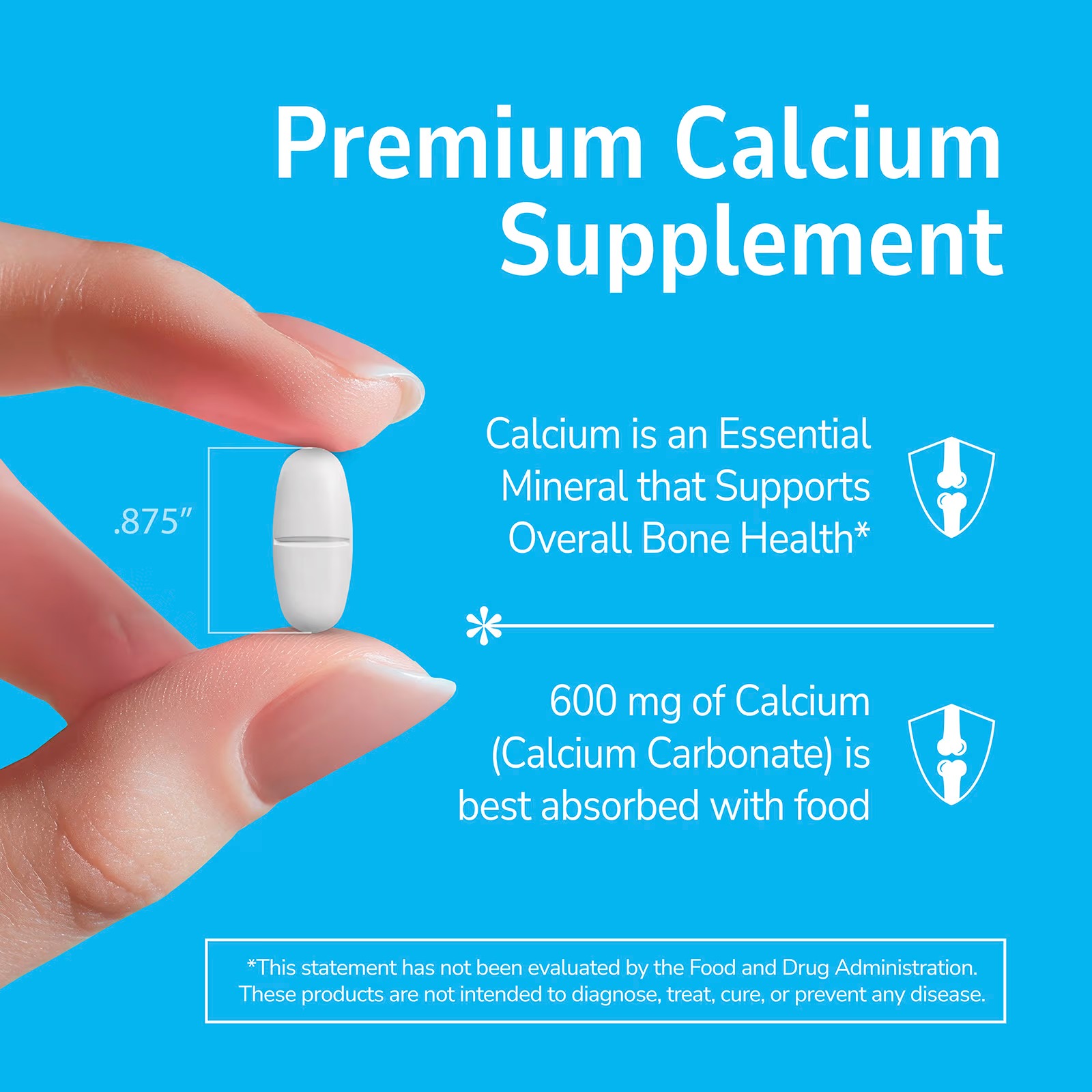 21st Century Calcium 600mg Supplement | Bone & Daily Wellness Support | 75 Tablets thumbnail 4