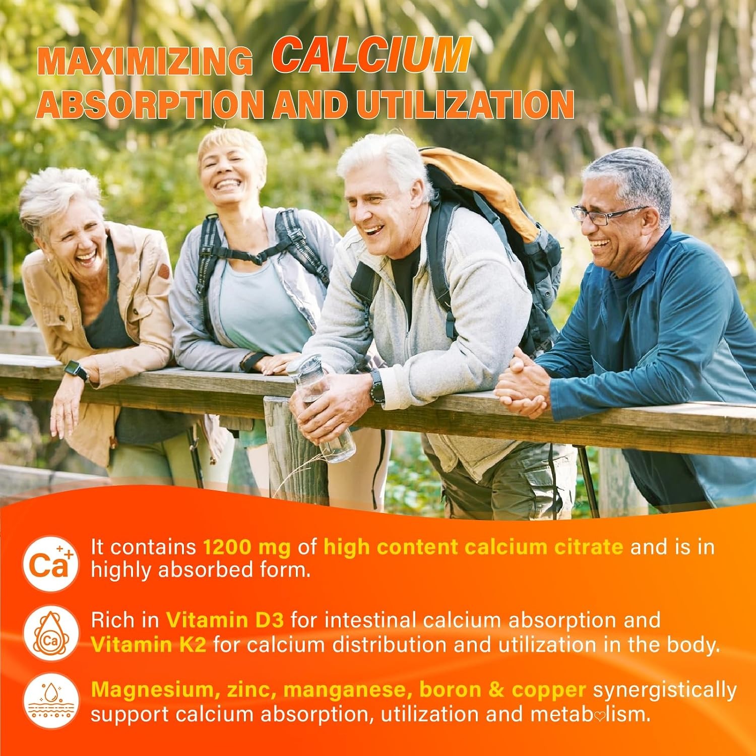 Calcium 1200mg with Vitamin D3 Gummies | Adult Calcium Supplement thumbnail 3