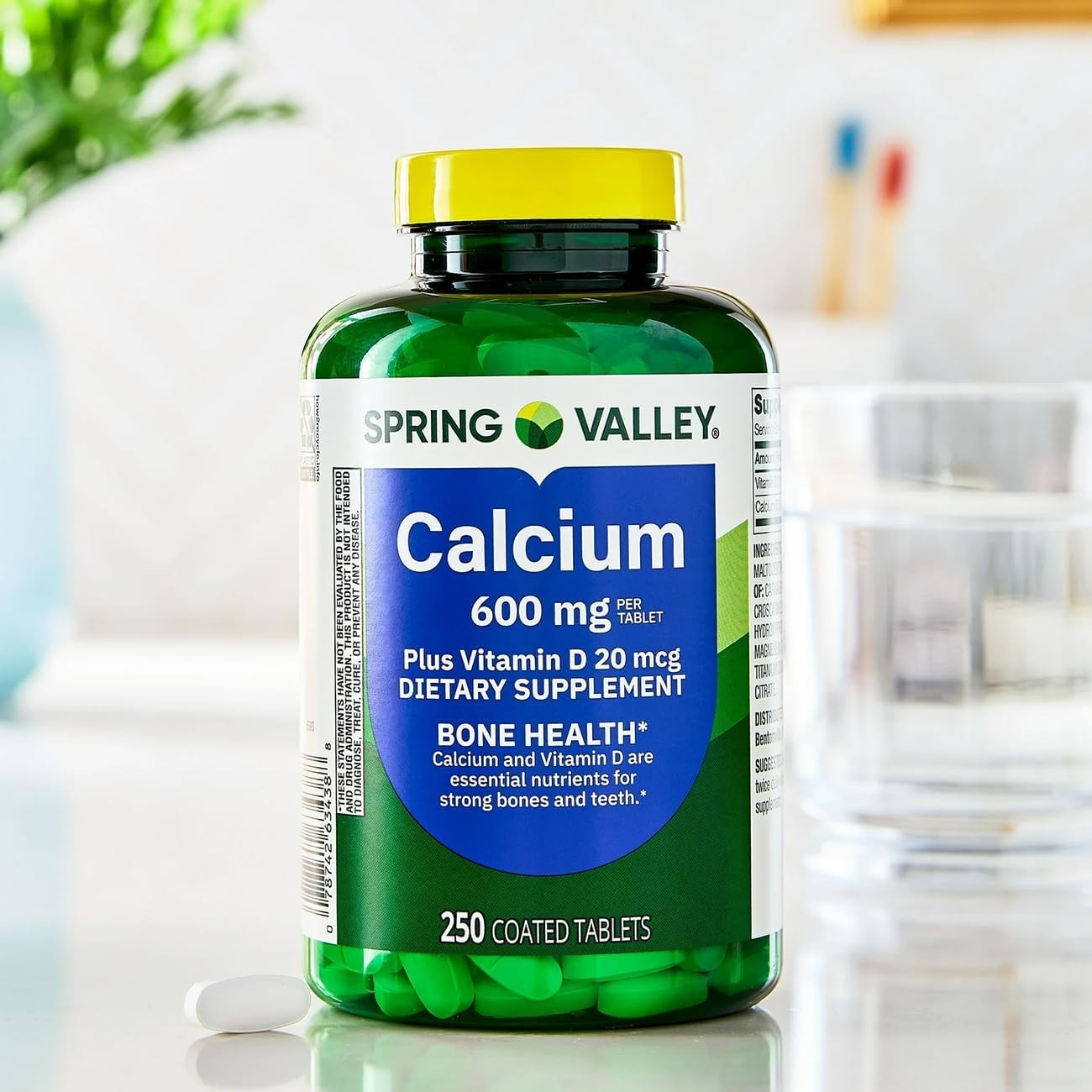 Spring Valley Calcium 600mg + Vitamin D3 20mcg | 250 Tablets thumbnail 4