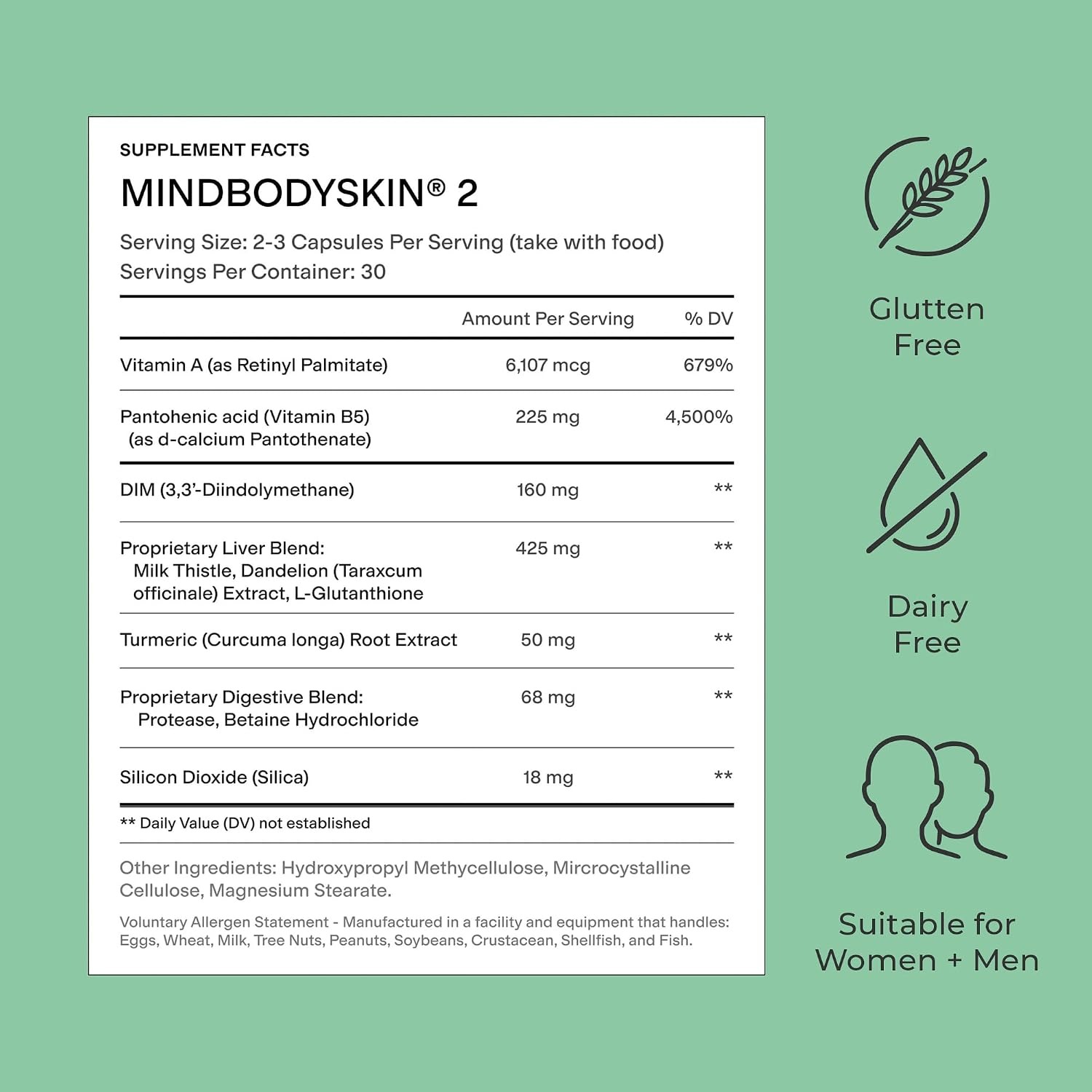 CLEARSTEM MindBodySkin Hormonal Acne Supplement | DIM | 90 Capsules thumbnail 9