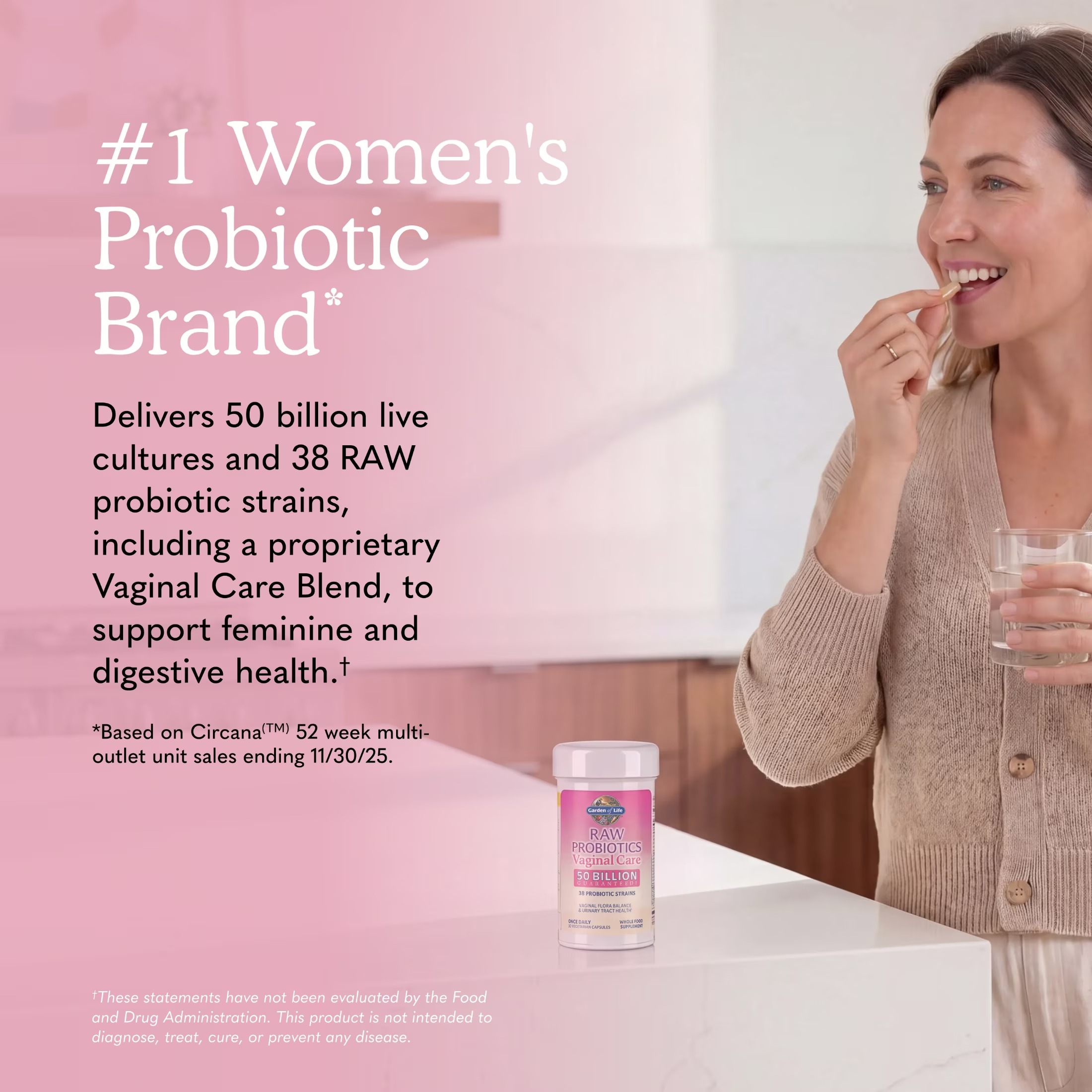 Garden of Life RAW Probiotics Vaginal Care | 30 Vegetarian Capsules thumbnail 3