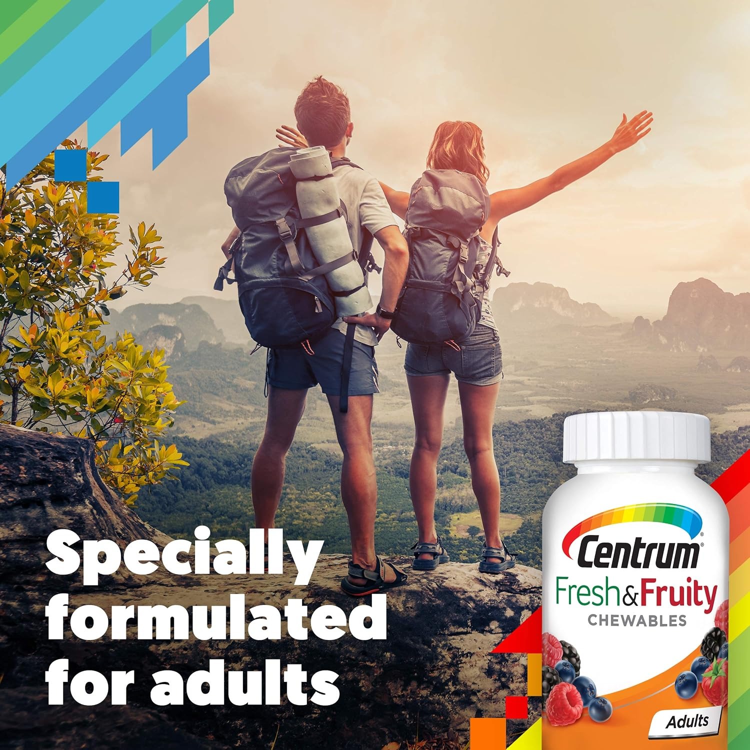 Centrum Adults Fresh Fruity Chewables Multivitamin & Multimineral | Mixed Berry | 90 Ct thumbnail 2