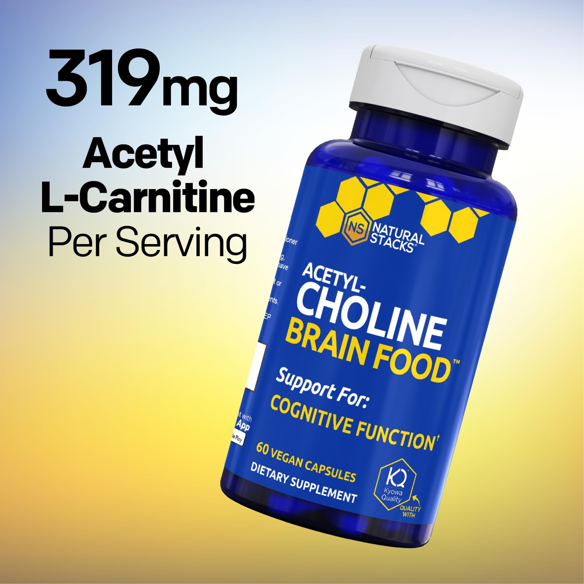 Acetylcholine Brain Food with Alpha GPC | Cognitive Function Support | 60 Ct thumbnail 3