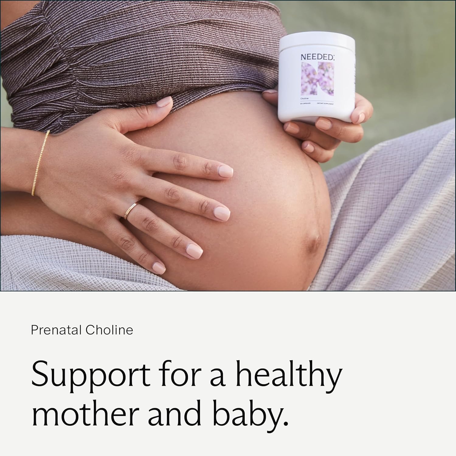 Needed Prenatal Choline 250mg | Prenatal Supplement for Women | 60 Capsules thumbnail 2