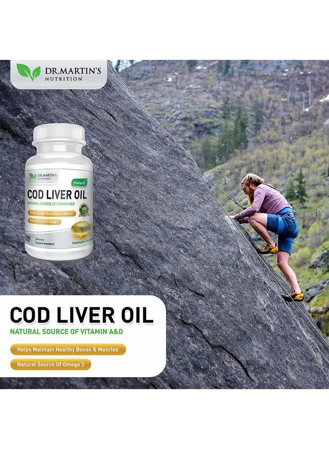 Burpless Cod Liver Oil Softgels | 100 Count | Daily Omega-3 Supplement thumbnail 3
