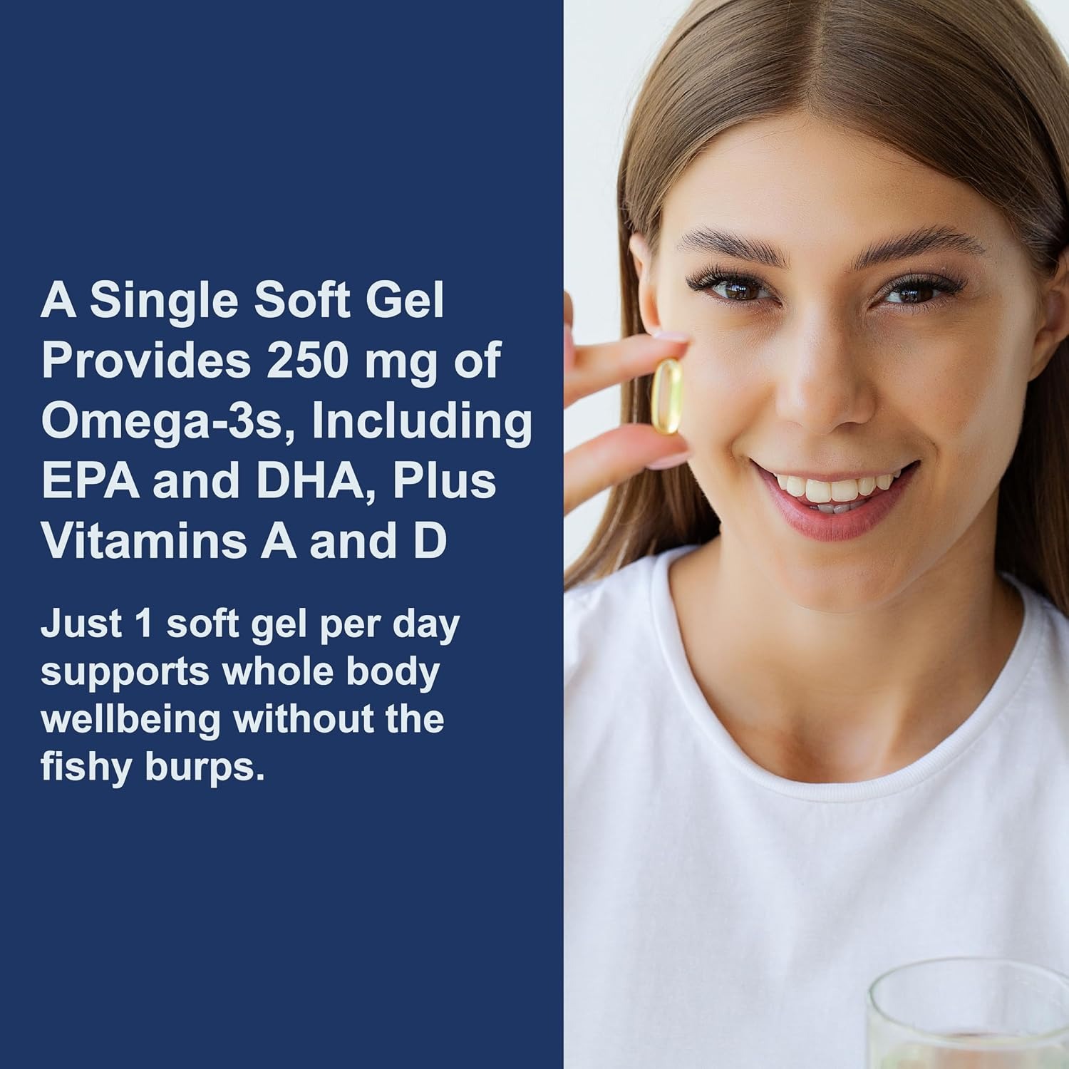 Carlson Cod Liver Oil Gems 1000mg | 250mg Omega-3 + Vitamins A & D3 | 100 Softgels thumbnail 4