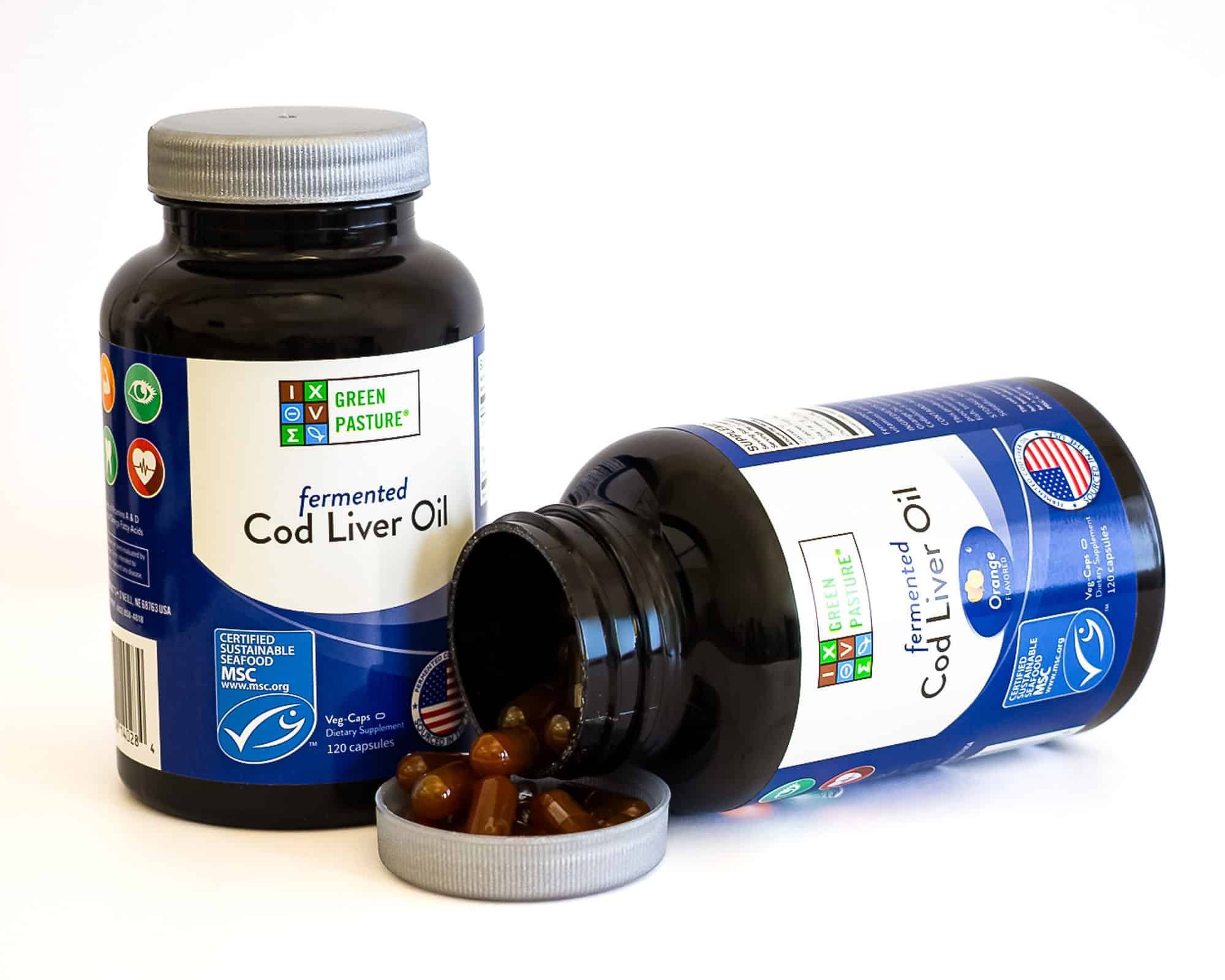 Green Pasture Fermented Cod Liver Oil Capsules | Wild Alaska Cod | 120 Count thumbnail 3