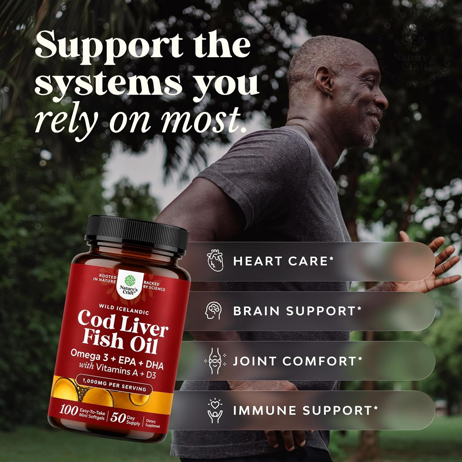 Icelandic Cod Liver Oil Softgels 1000mg | EPA DHA Omega-3 | Vitamin A & D3 thumbnail 4