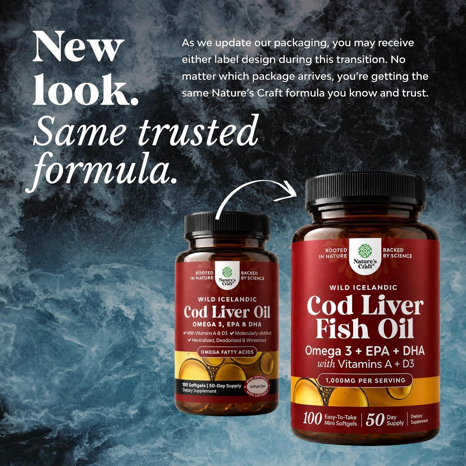 Icelandic Cod Liver Oil Softgels 1000mg | EPA DHA Omega-3 | Vitamin A & D3 thumbnail 6