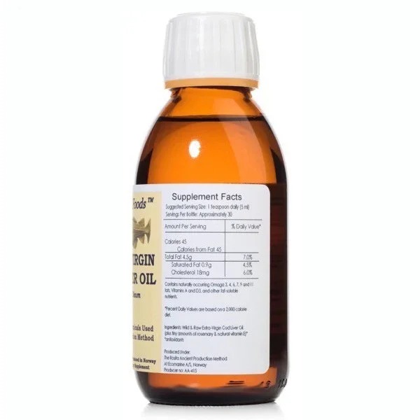Rosita Real Foods Cod Liver Oil | Extra Virgin Liquid Formula | 150ml thumbnail 5