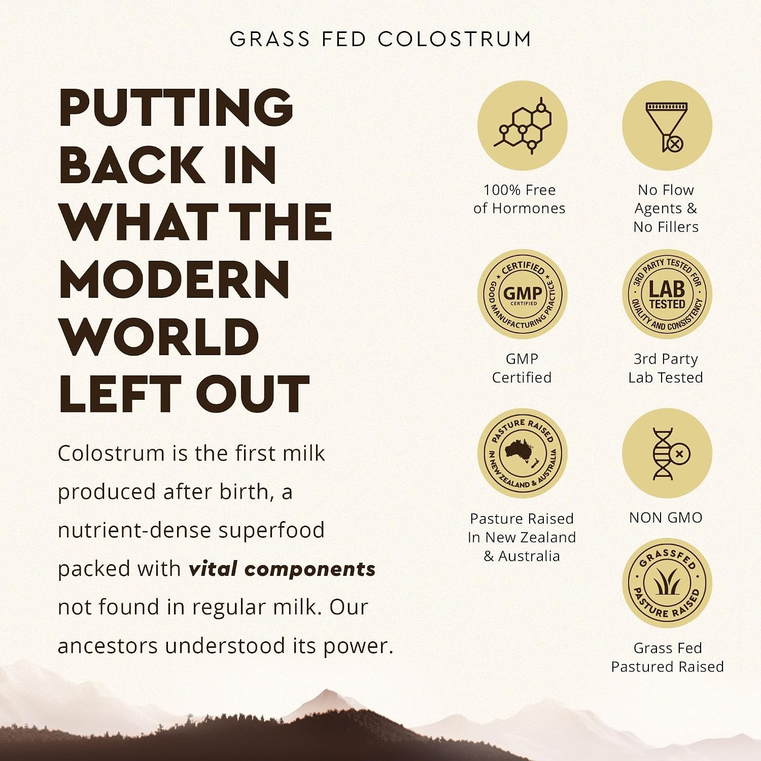 Ancestral Supplements Grass Fed Beef Colostrum | 3000mg | 180 Capsules thumbnail 4