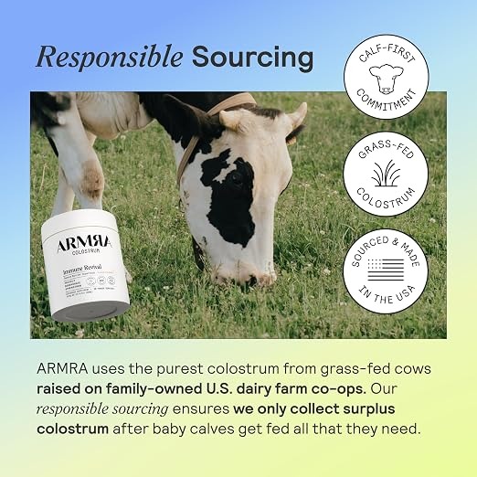 ARMRA Colostrum Premium Powder | 400+ Bioactive Nutrients | 180 Servings thumbnail 3