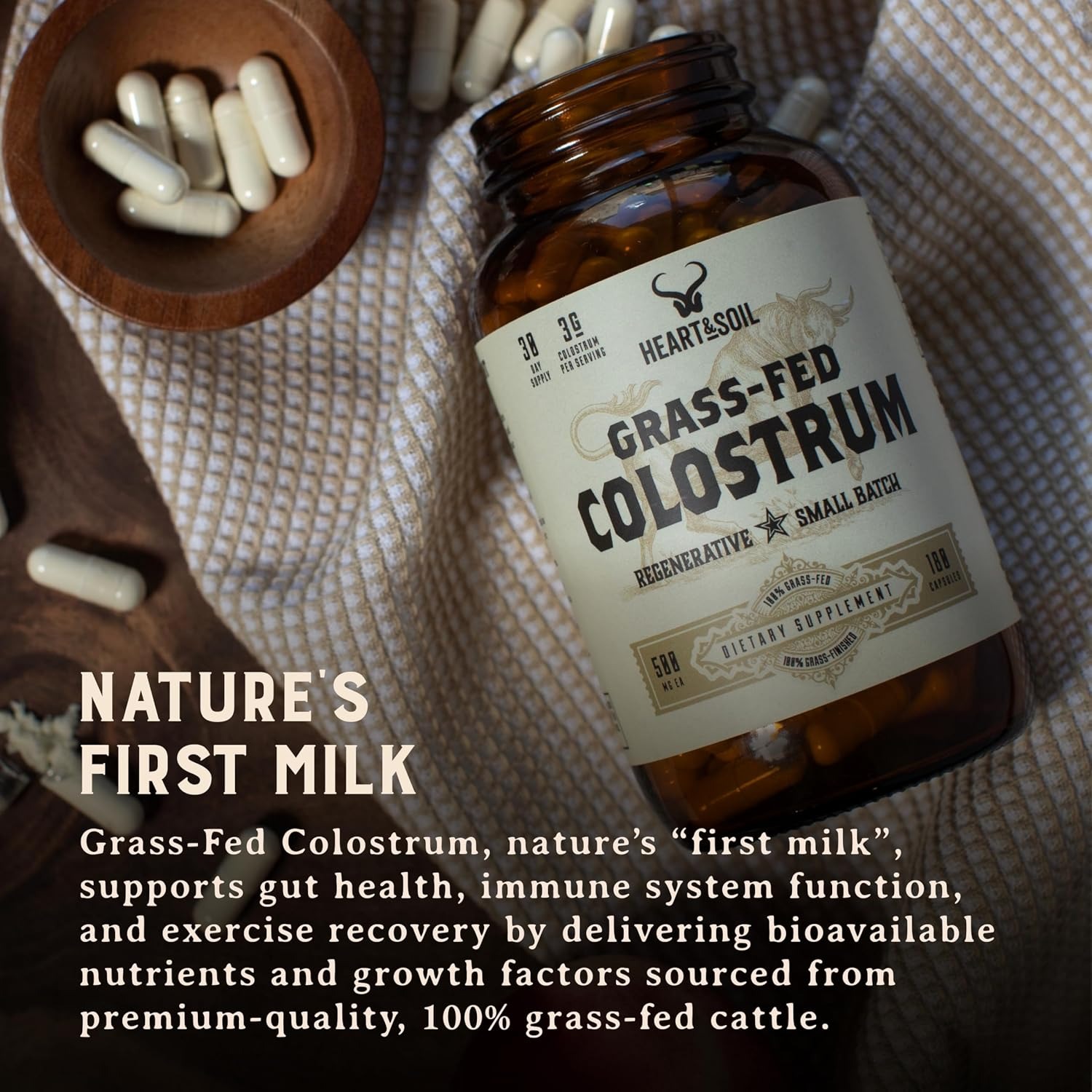 Heart & Soil Colostrum Supplement | 180 Capsules thumbnail 4