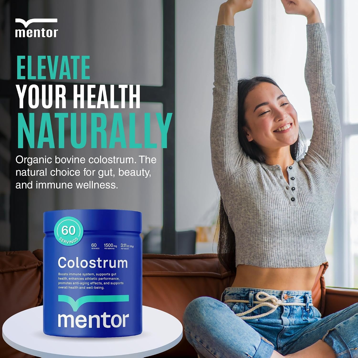 Mentor Organic Bovine Colostrum Powder – Gut & Immune Support thumbnail 7