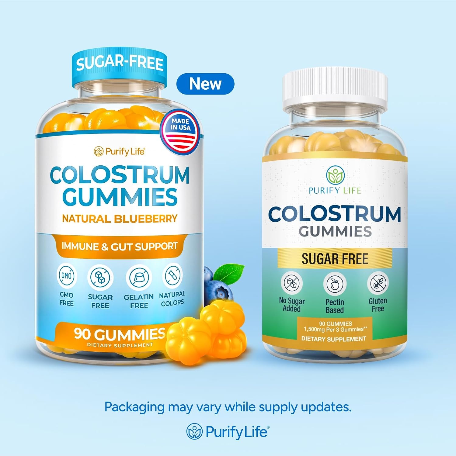 Purify Life Bovine Colostrum Gummies 1500mg – Gut Health Support thumbnail 4