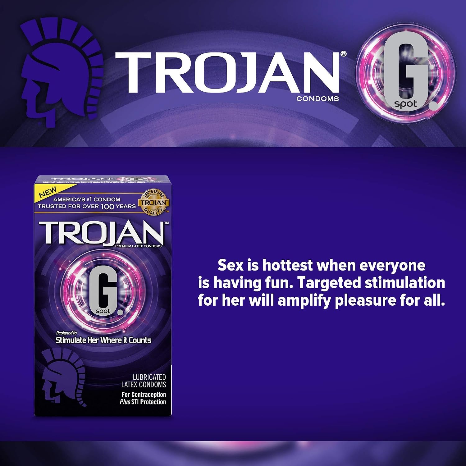 Trojan G. Spot Condoms Pakistan – Premium Lubricated 24 Ct thumbnail 3