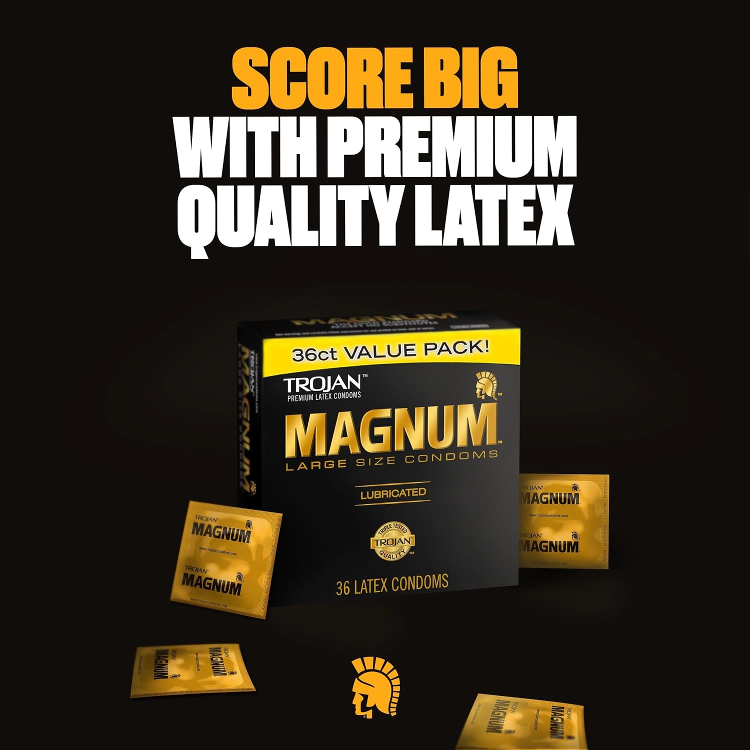 Trojan Magnum Condoms 36 Pack – Large Lubricated Condoms thumbnail 4