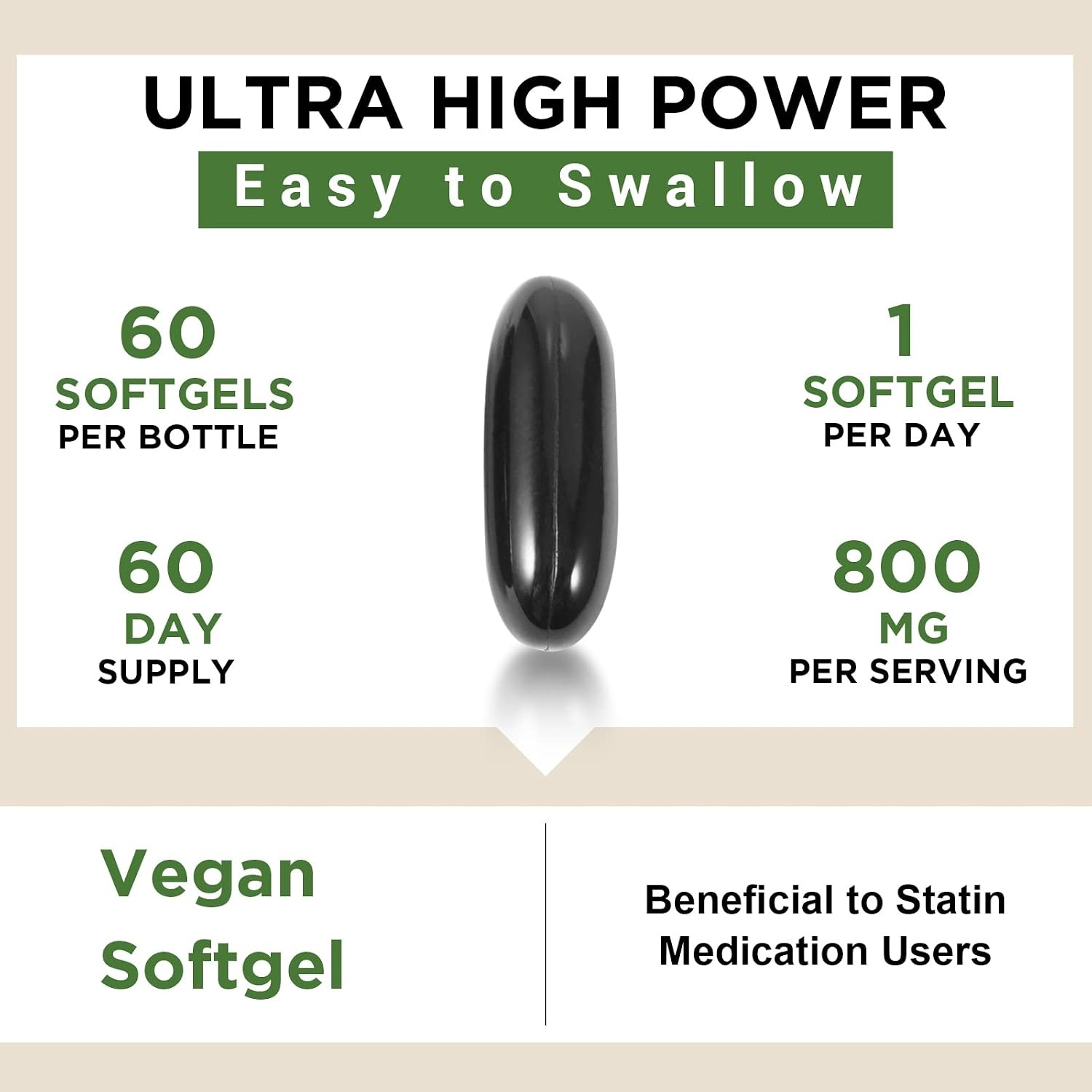 Liposomal CoQ10 800mg Supplement | Pure Ubiquinol | 600 Vegan Softgels thumbnail 6