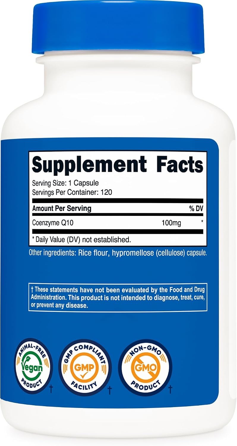 Nutricost CoQ10 100mg | 120 Vegetarian Capsules | GMO-Free thumbnail 3