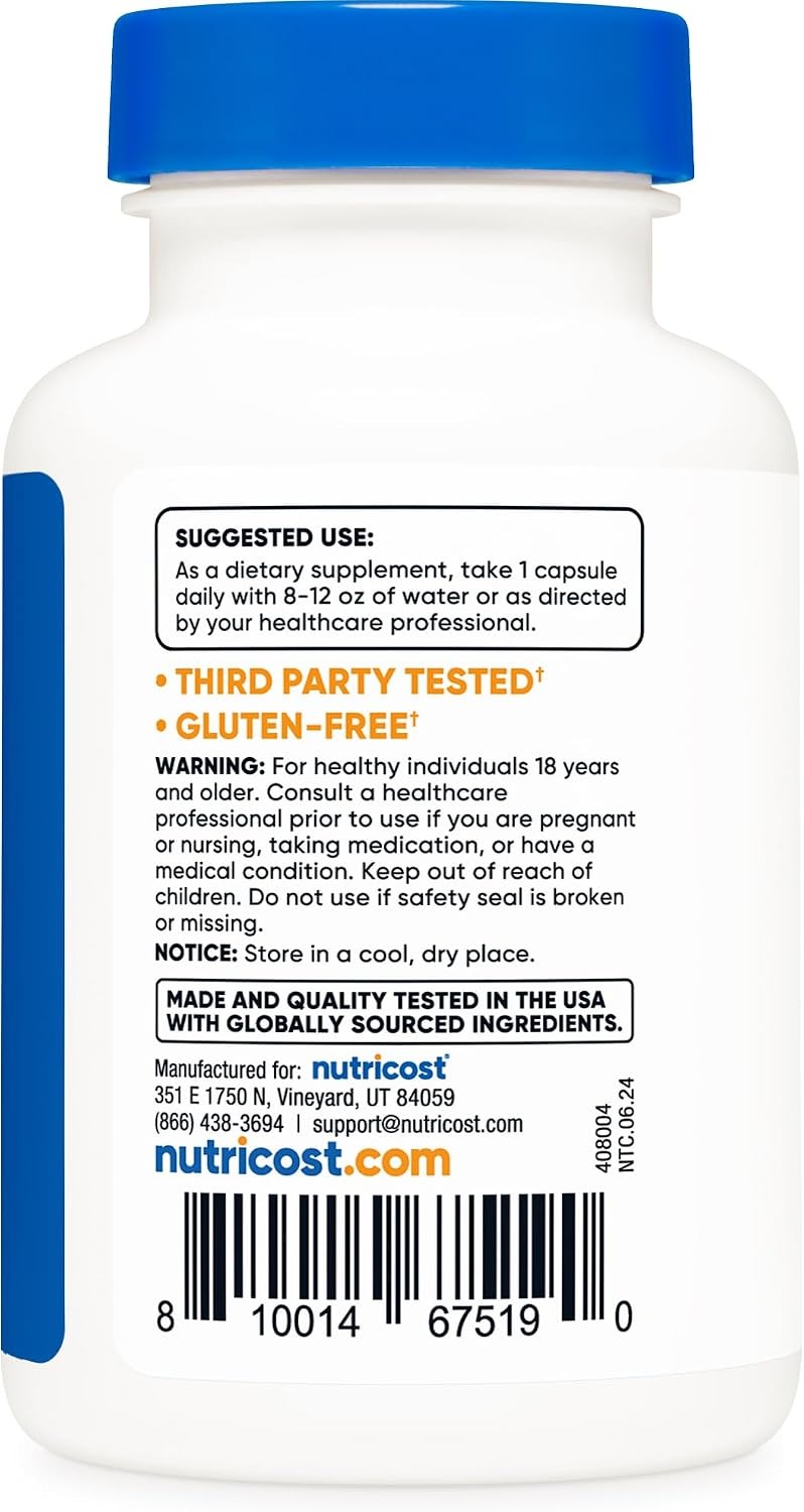 Nutricost CoQ10 100mg | 120 Vegetarian Capsules | GMO-Free thumbnail 4
