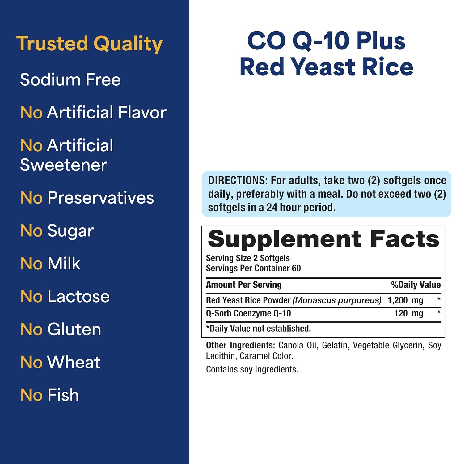Puritan's Pride Q-Sorb™ Coenzyme Q10 | Dietary Supplement | 120 Softgelsz thumbnail 4