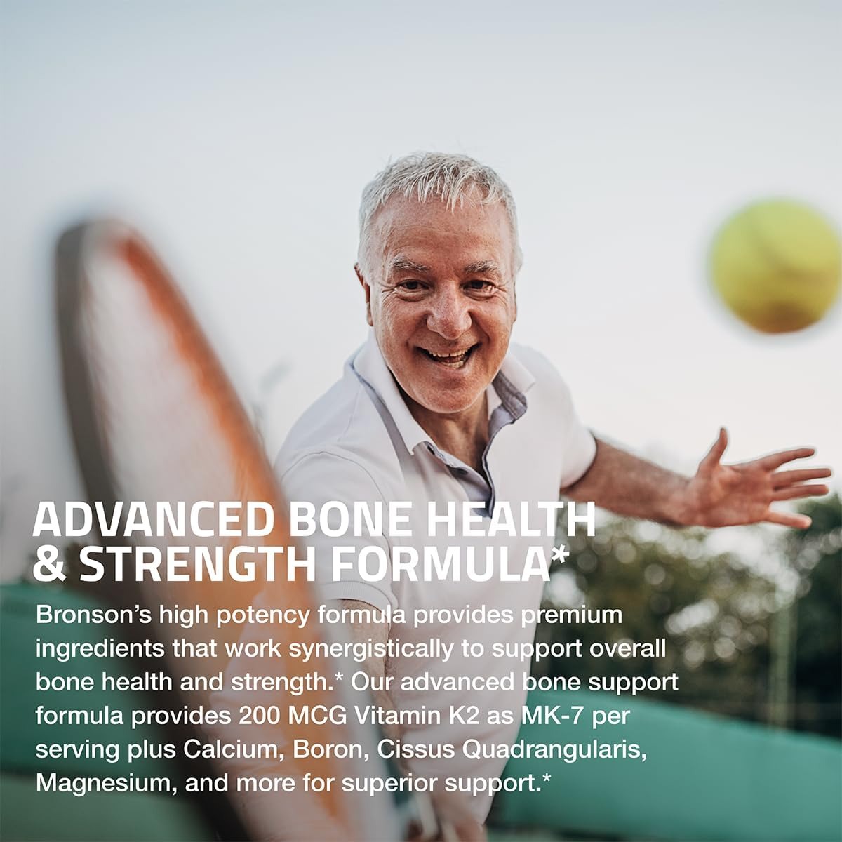 Bronson Bone Health & Strength Complex | Vitamin K2 MK7 200mcg | 120 Tablets thumbnail 4