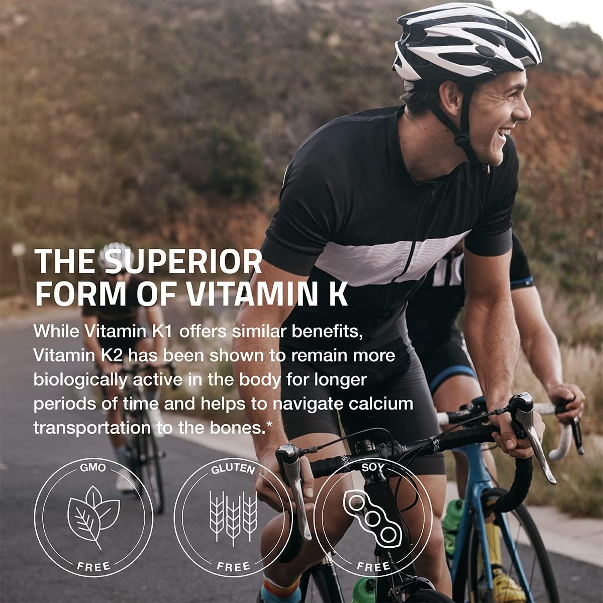 Bronson Vitamin K2 MK-7 100mcg | Menaquinone-7 | 120 Capsules thumbnail 3