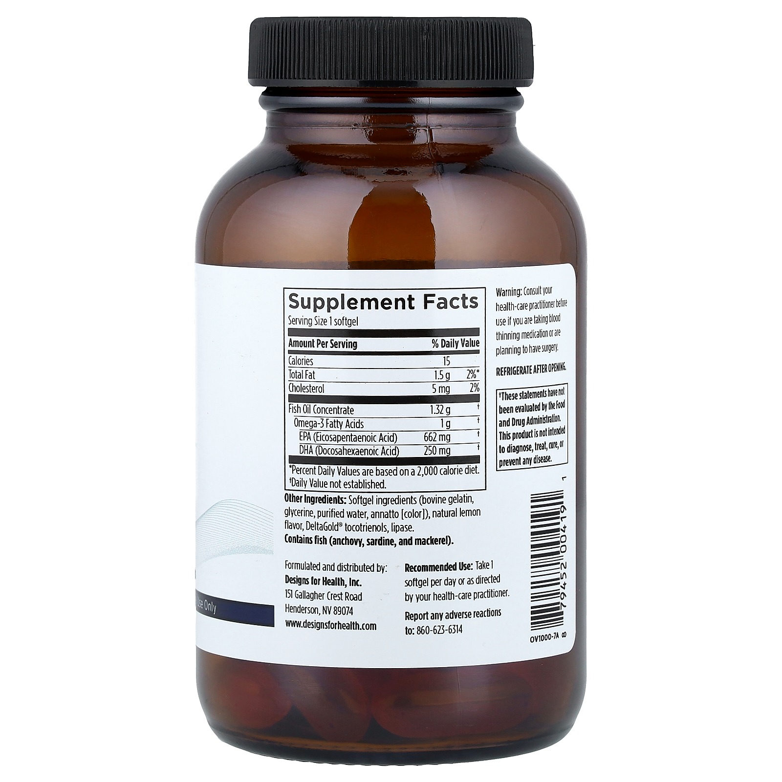 Designs For Health OmegAvail™ TG1000 | 1,000mg Omega-3 | 60 Softgels thumbnail 2