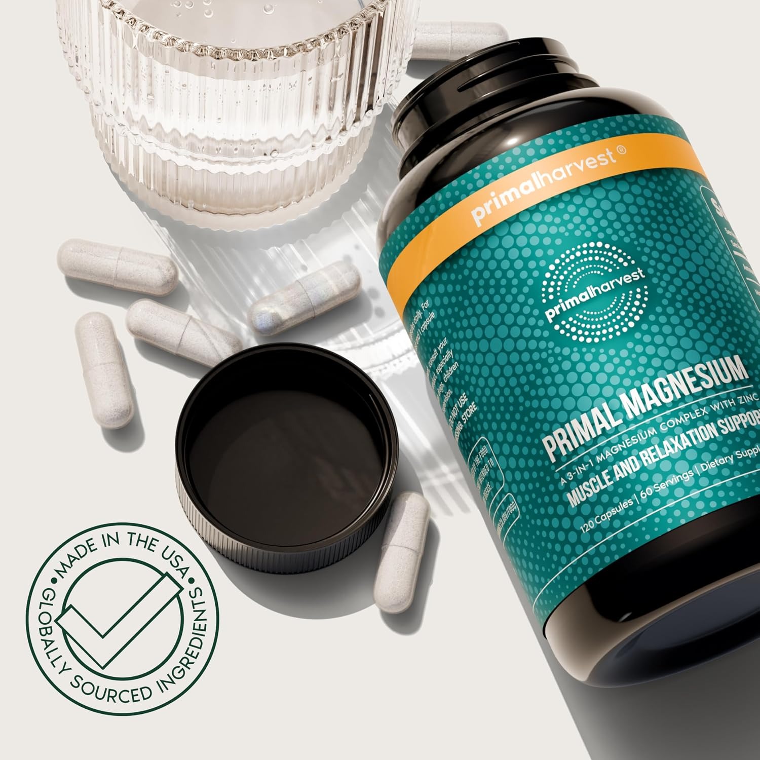 Primal Harvest Magnesium Supplement | Daily Wellness | Vegan & Gluten Free thumbnail 7