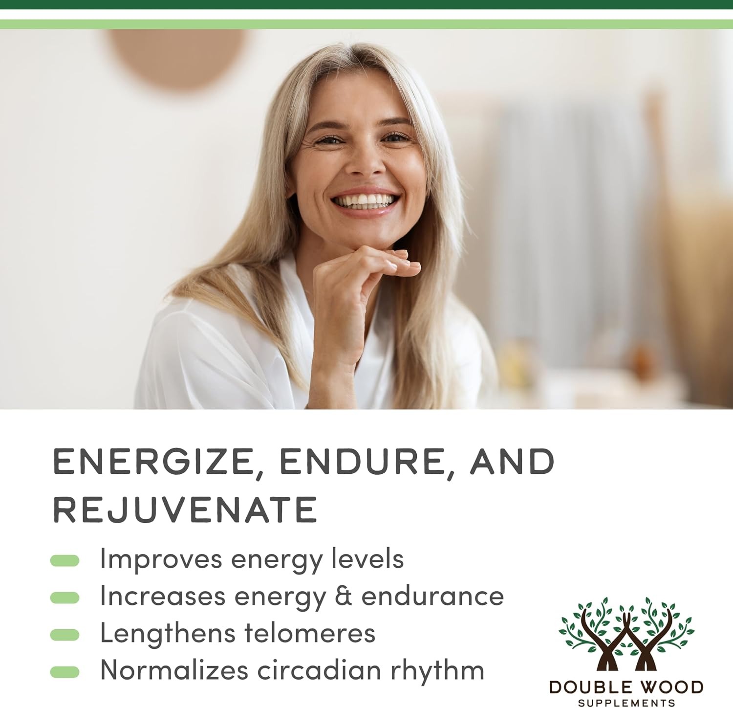 Double Wood NAD+ 500mg Capsules | Daily Cellular Wellness | 60 Count thumbnail 5