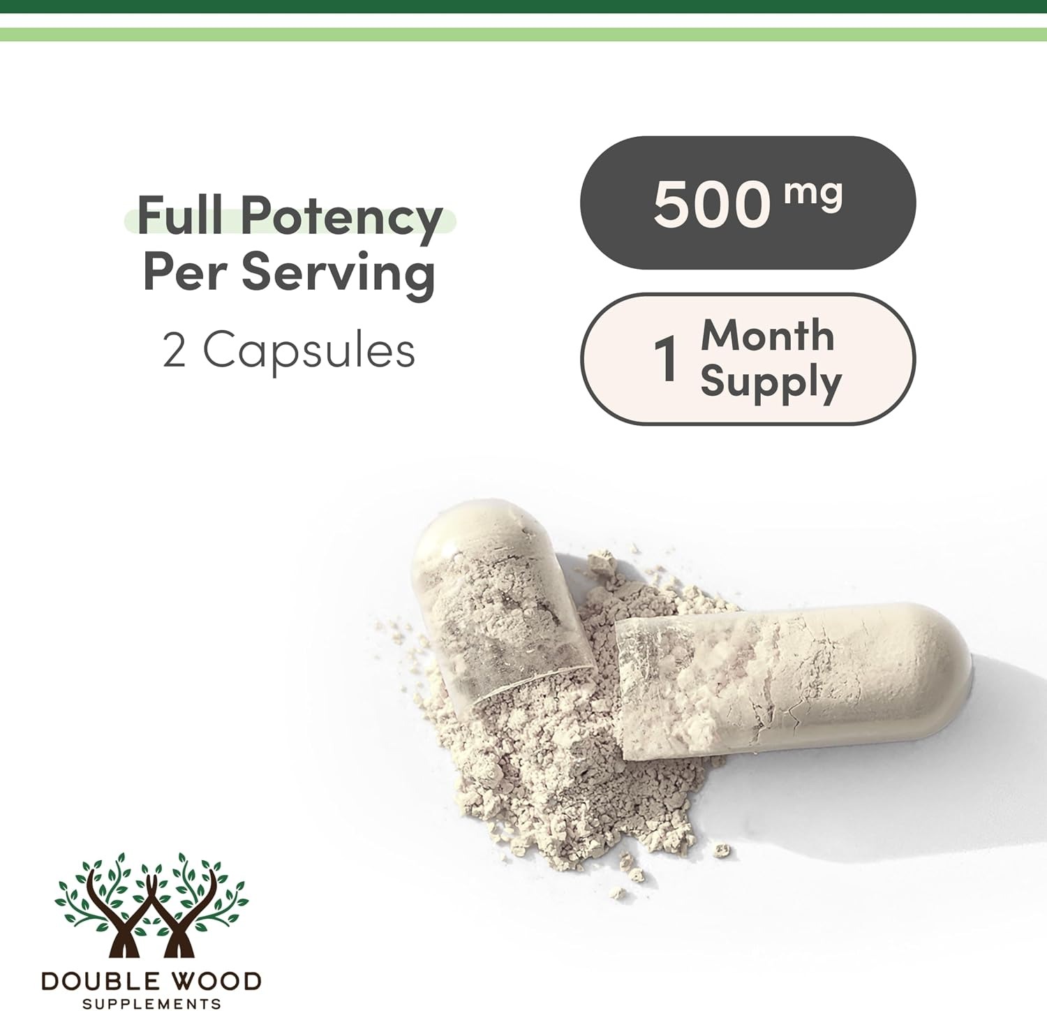 Double Wood NAD+ 500mg Capsules | Daily Cellular Wellness | 60 Count thumbnail 4