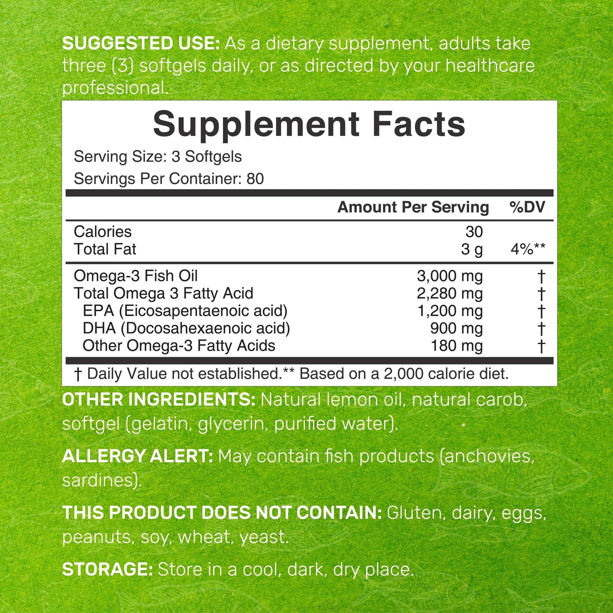 Omega 3 Fish Oil 3000mg | High Potency Supplement | 240 Softgels thumbnail 5