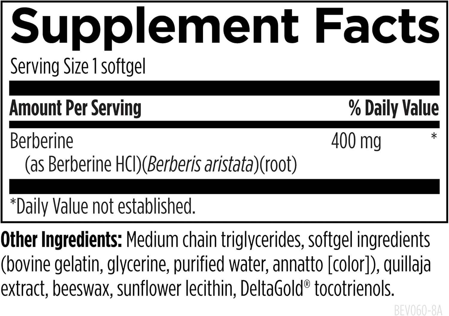 Designs for Health Berberine-Evail | Berberine Wellness Supplement | 60 thumbnail 2