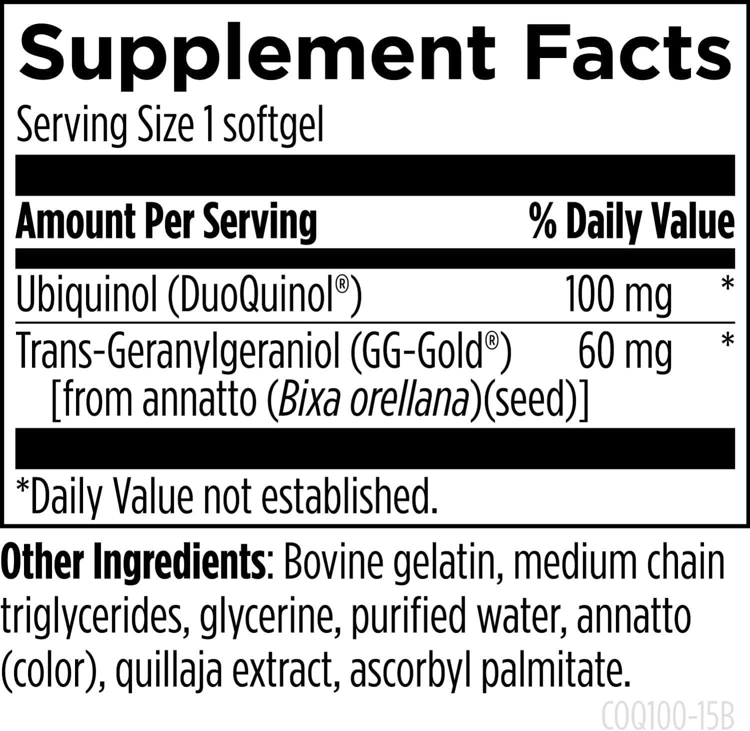 Designs for Health CoQnol 100mg | CoQ10 Supplement | 60 Softgels thumbnail 3