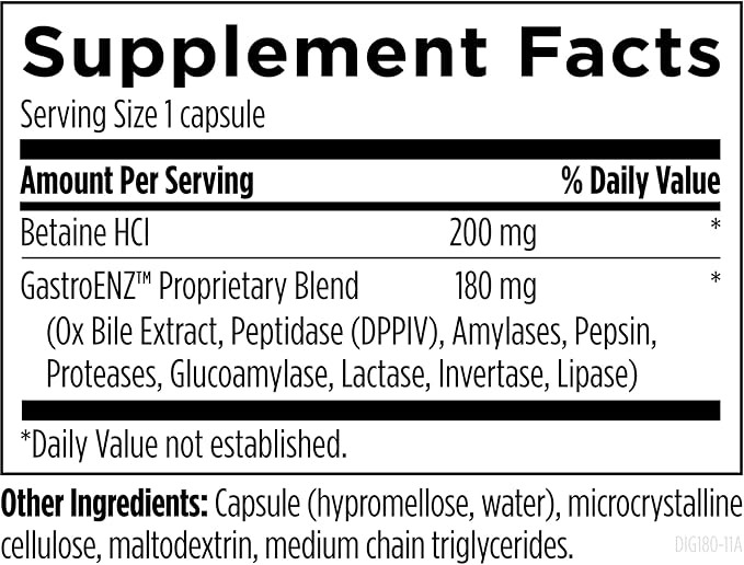 Designs for Health Digestzymes | Digestive Enzyme Supplement | 180 Capsules thumbnail 4