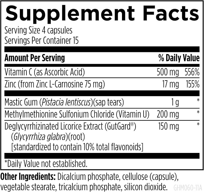 GastroMend HP by Designs for Health | Mastic Gum Supplement | 60 Caps thumbnail 2