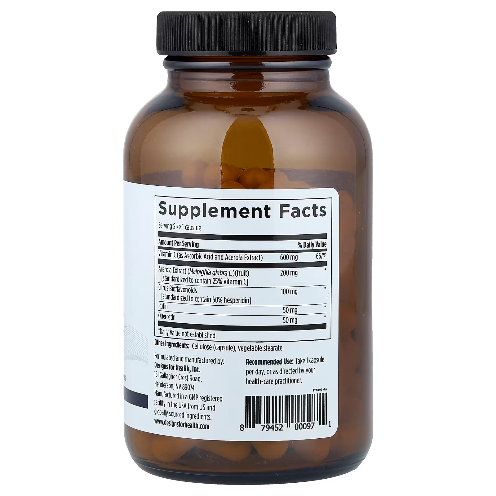 Designs for Health Stellar C | Vitamin C Supplement | 90 Capsules thumbnail 2