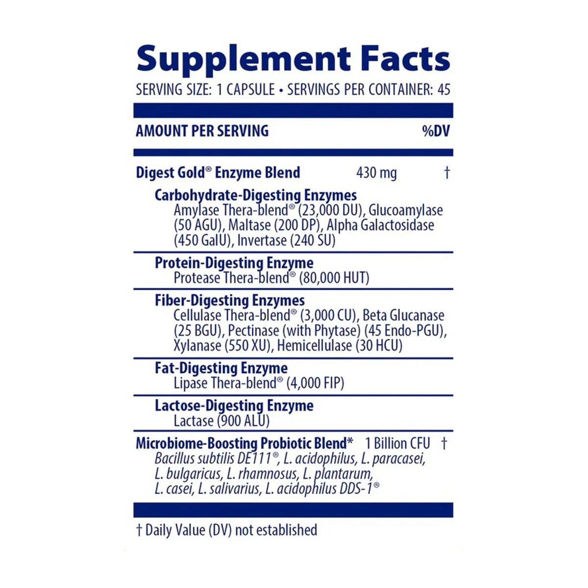 Digest Gold + Probiotics | Digestive Enzymes & Probiotic Supplement thumbnail 2