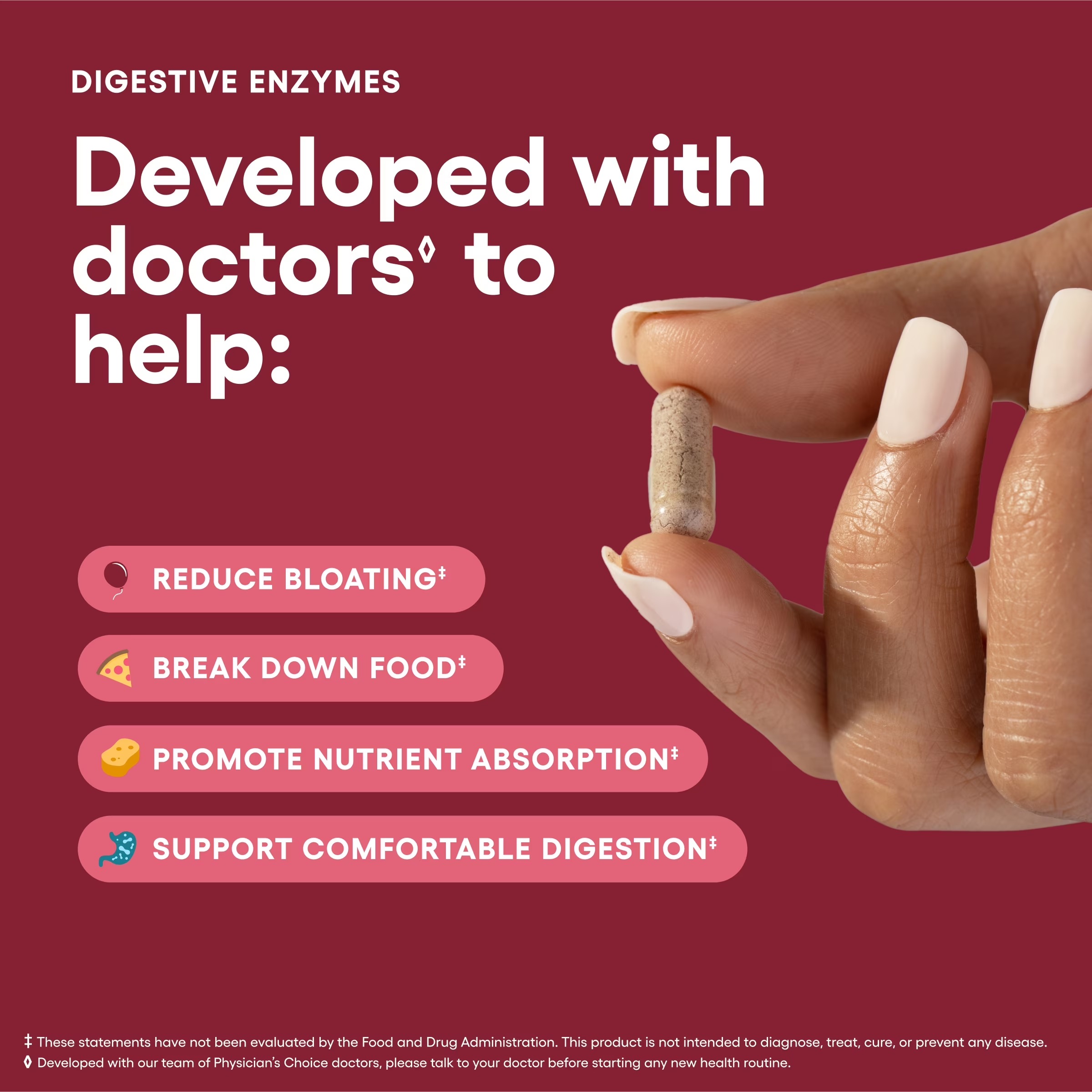 Physician’s Choice Digestive Enzymes | Bloating & Digestion Support | 60 thumbnail 3